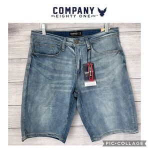 NEW COMPANY EIGHTY ONE CURRENT PREMIUM STRETCH DENIM SHORTS